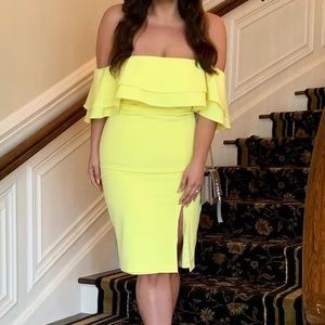 Bardōt Yellow Cocktail Dress